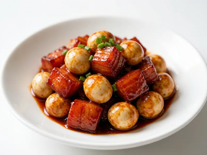 Braised Pork with Quail Eggs (红烧肉鹌鹑蛋)