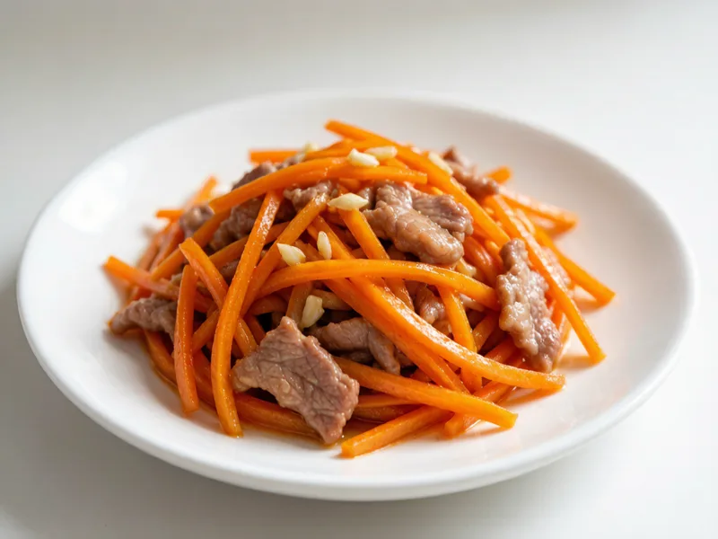 Carrot Shredded Pork (胡萝卜炒肉丝)