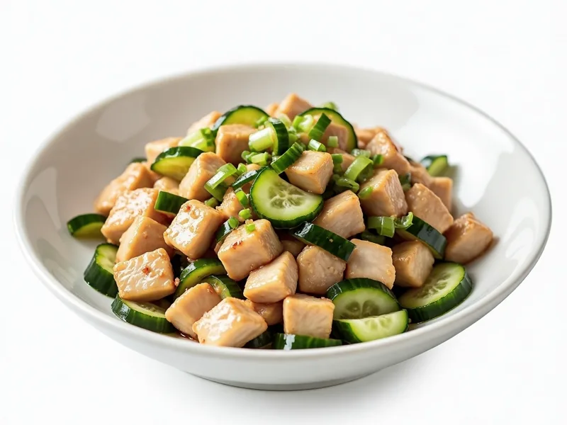 Cucumber Stir-Fried Chicken Dice (黄瓜炒鸡丁)