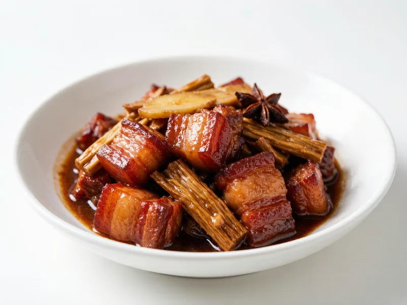 Dried Bamboo Shoot Braised Pork (笋干红烧肉)