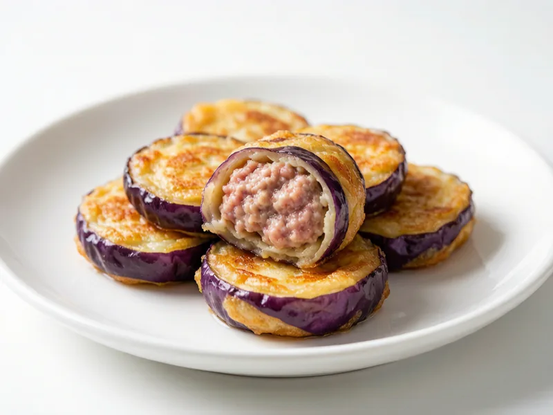 Fried Eggplant Stuffed with Pork (炸茄盒)