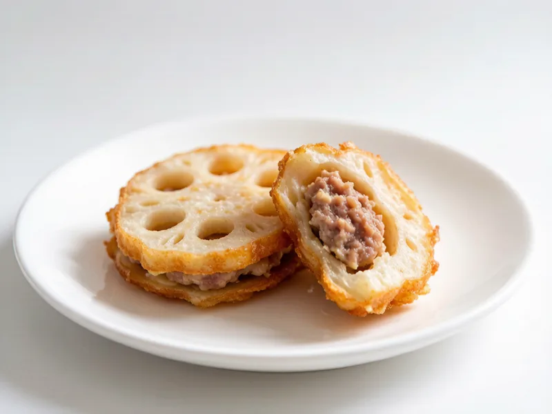 Fried Lotus Root Stuffed with Pork (炸藕盒)