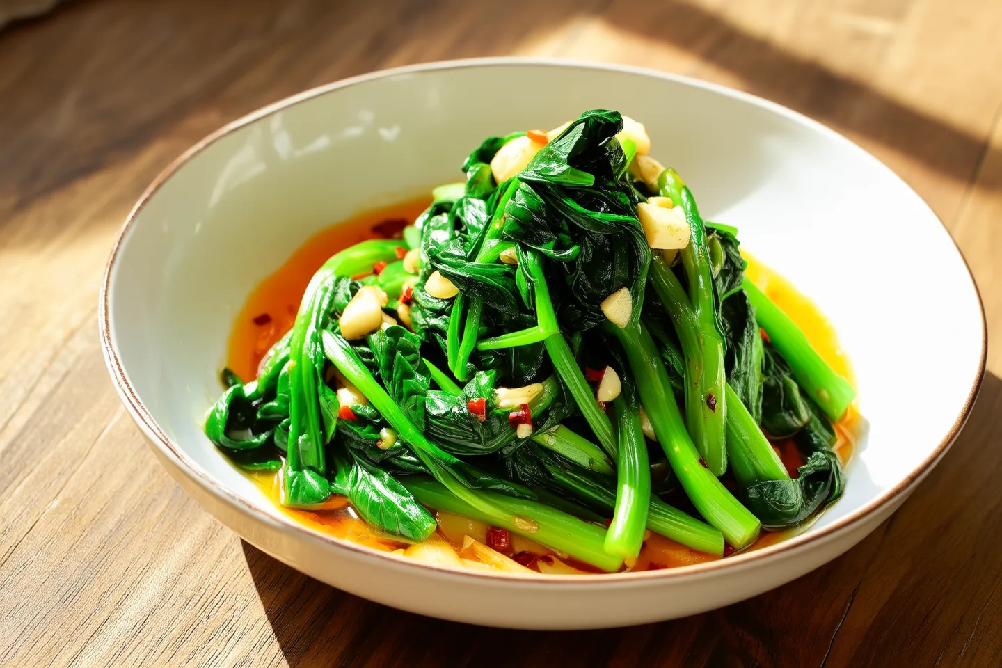 Garlic Stir-Fried Water Spinach