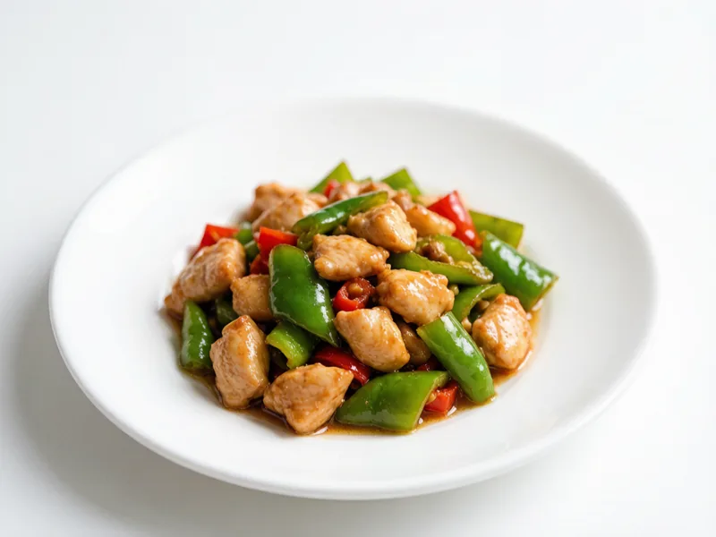 Green Pepper Stir-Fried Chicken Dice (青椒炒鸡丁)