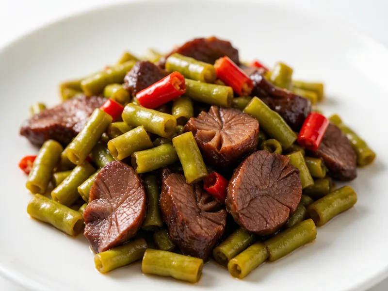 Pickled Beans Stir-Fried with Chicken Gizzards