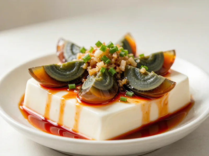 Preserved Egg with Tofu | Cool Summer Appetizer, No Cooking Required