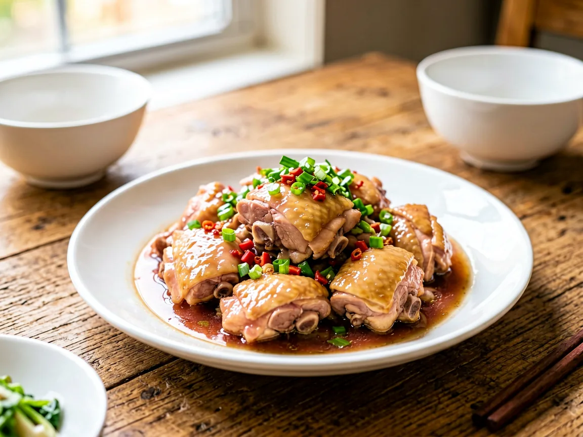 Rose-Infused Soy-Braised Chicken