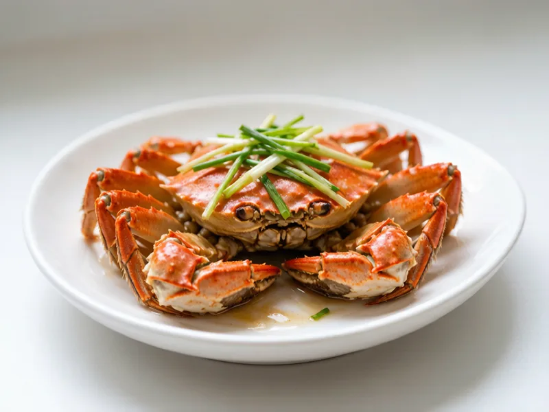 Steamed Crab with Ginger and Scallion
