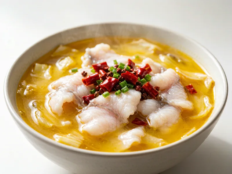Suan Cai Yu (Hot & Sour Pickled Mustard Greens Fish Stew)