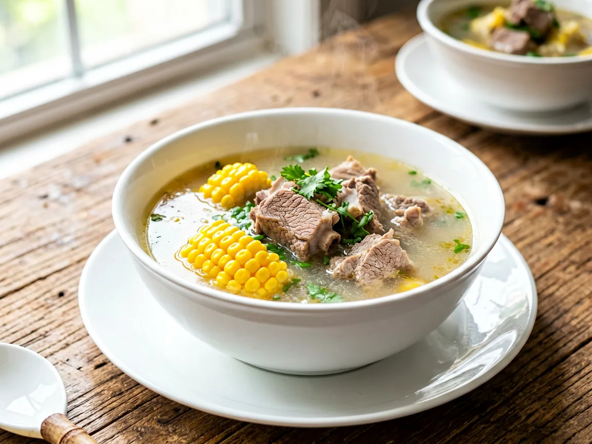 Sweet Corn & Pork Bone Soup