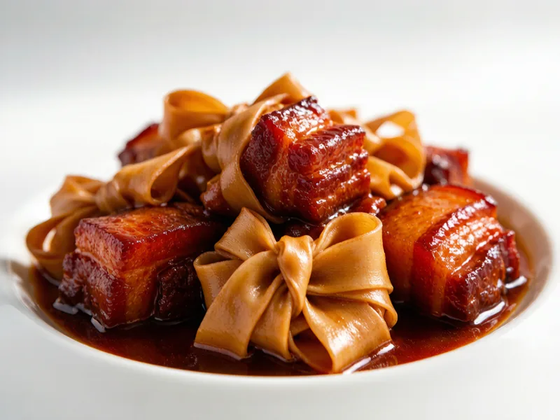 Tofu Skin Knot Braised Pork (百叶结烧肉)