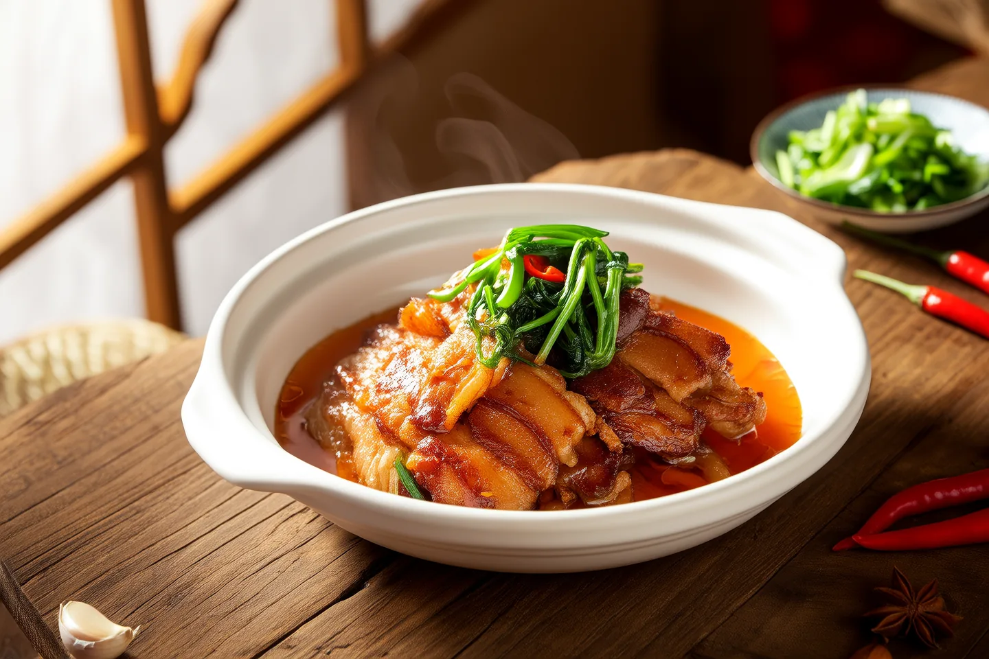 Twice Cooked Pork (蒜苗回锅肉)