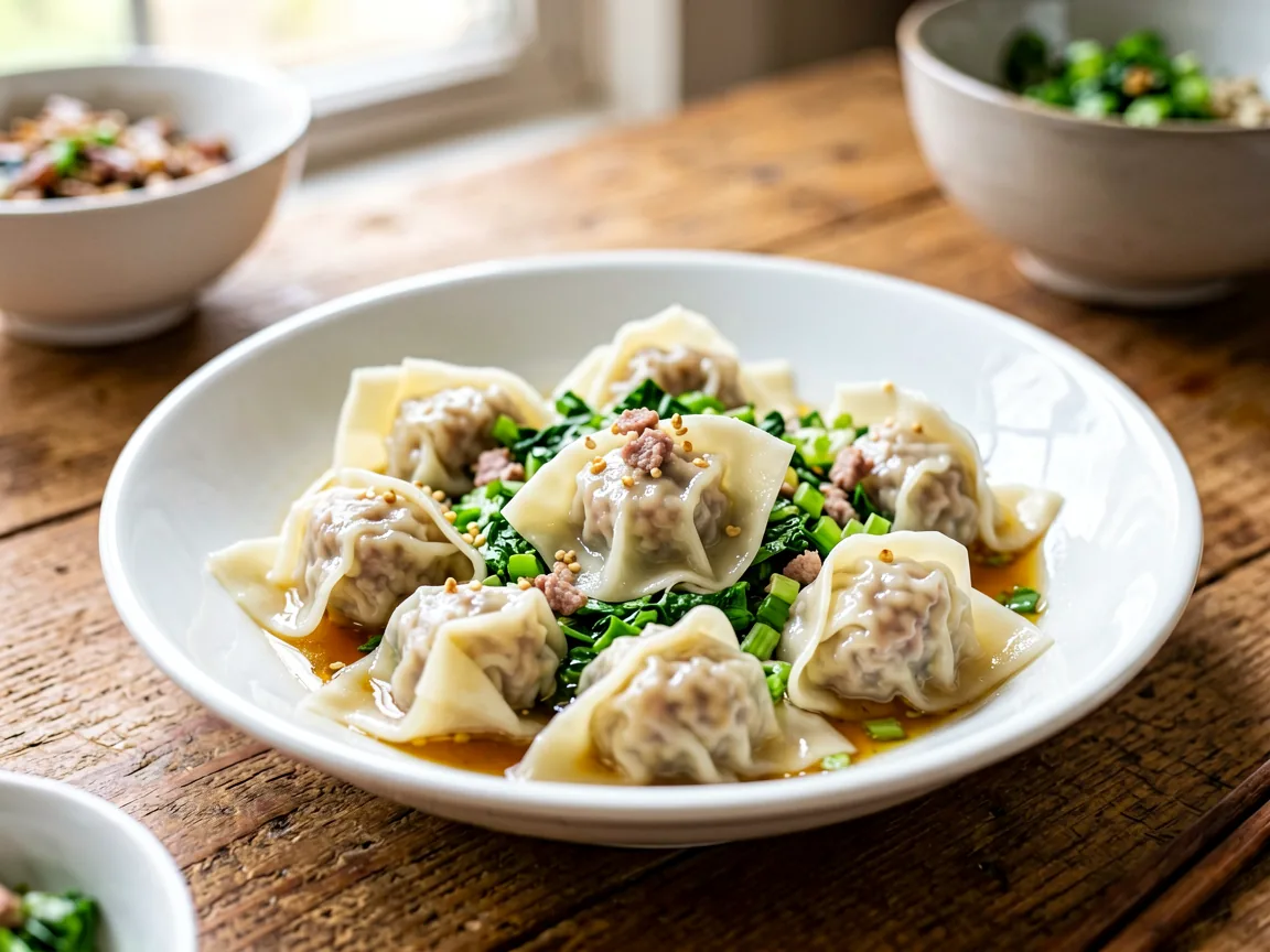 Vegetable-Pork Large Wonton